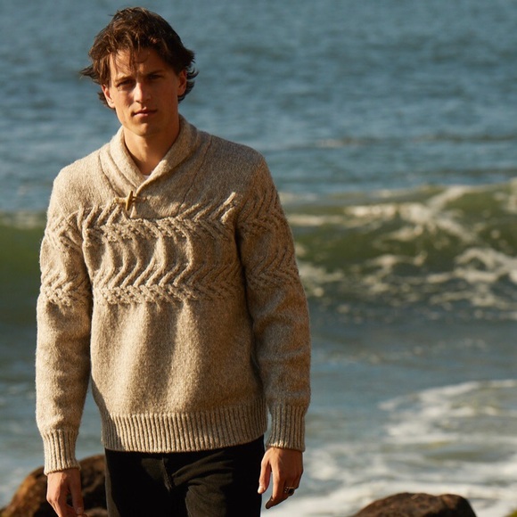 Yak Wool Blend Sweater Toggle Button 
